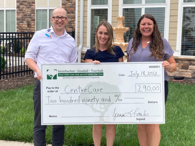 Steinbacher, Goodall  & Yurchak donate to  Centre Care